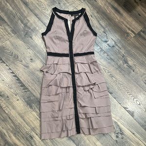 BCBGMaxazria Women's Aaron Layered Tiered Sleeveless Mini Sheath Dress Size 4